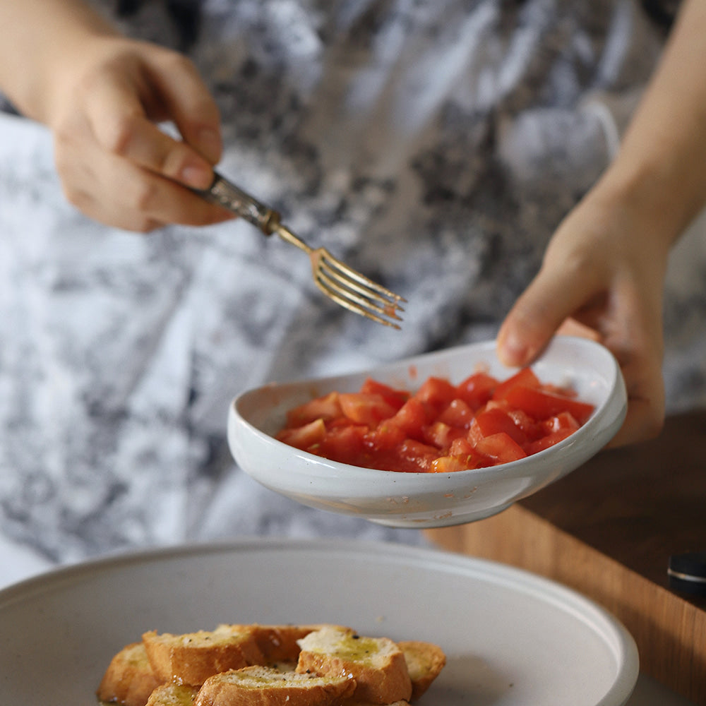 Cutting Plate - White Ceramic
