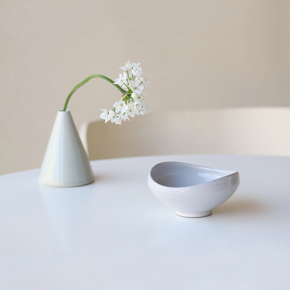 Cutting Bowl - White Ceramic