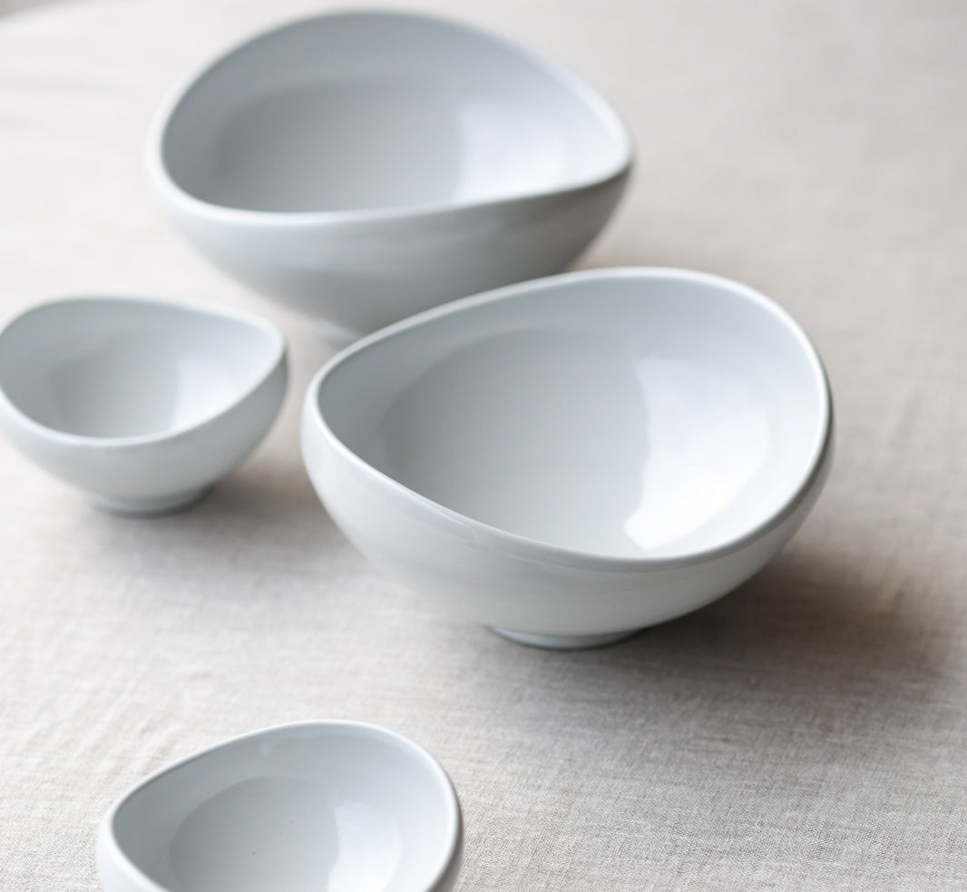 Cutting Bowl - White Ceramic